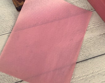 Vintage pink onion skin ultra thin typewriter paper, Office paper for junk journal, Sphinx typing papers, 10 or 30 sheets