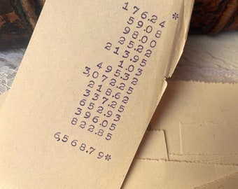 Antique Adding machine receipts, Vintage cash register receipt, Numbers, Ephemera For junk journal, 15 sheets