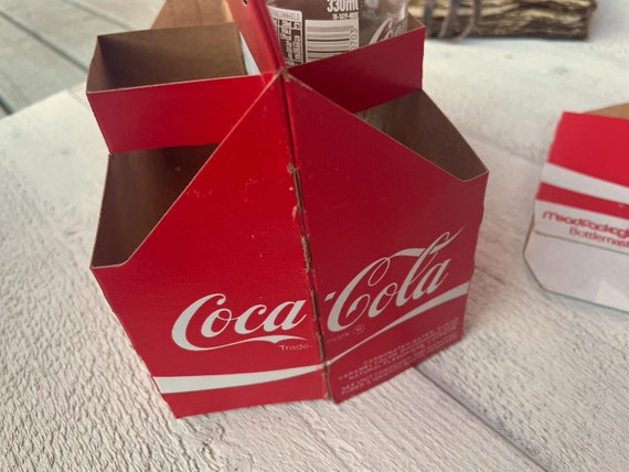 Vintage Coca Cola Bottle Rack, Unused Carton Basket, Office Decor