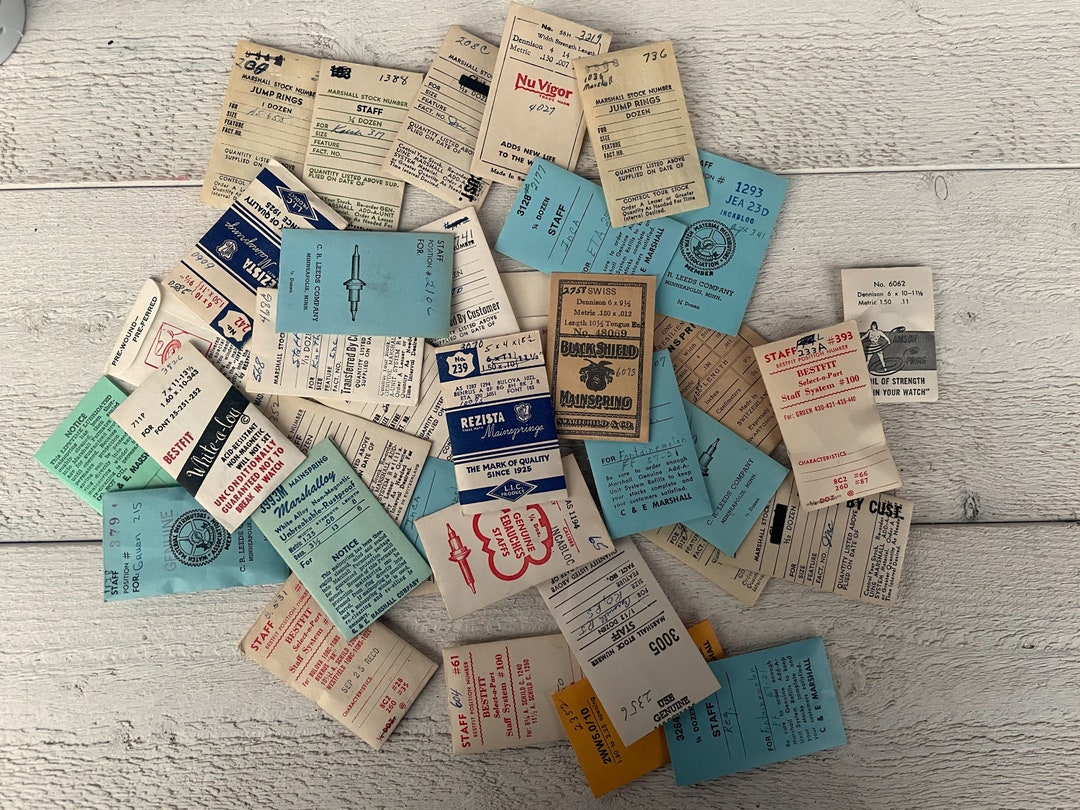 Small Vintage Watch Spare Part Envelopes Clock Maker Etsy