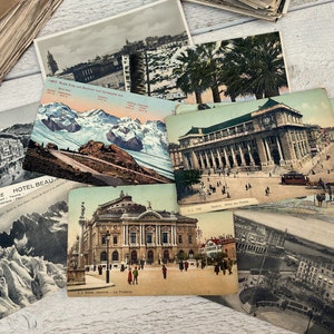 Vintage scenery post cards, Souvenir Memories, Ephemera for junk journaling, Scrapbooking, 5 or 10 cards
