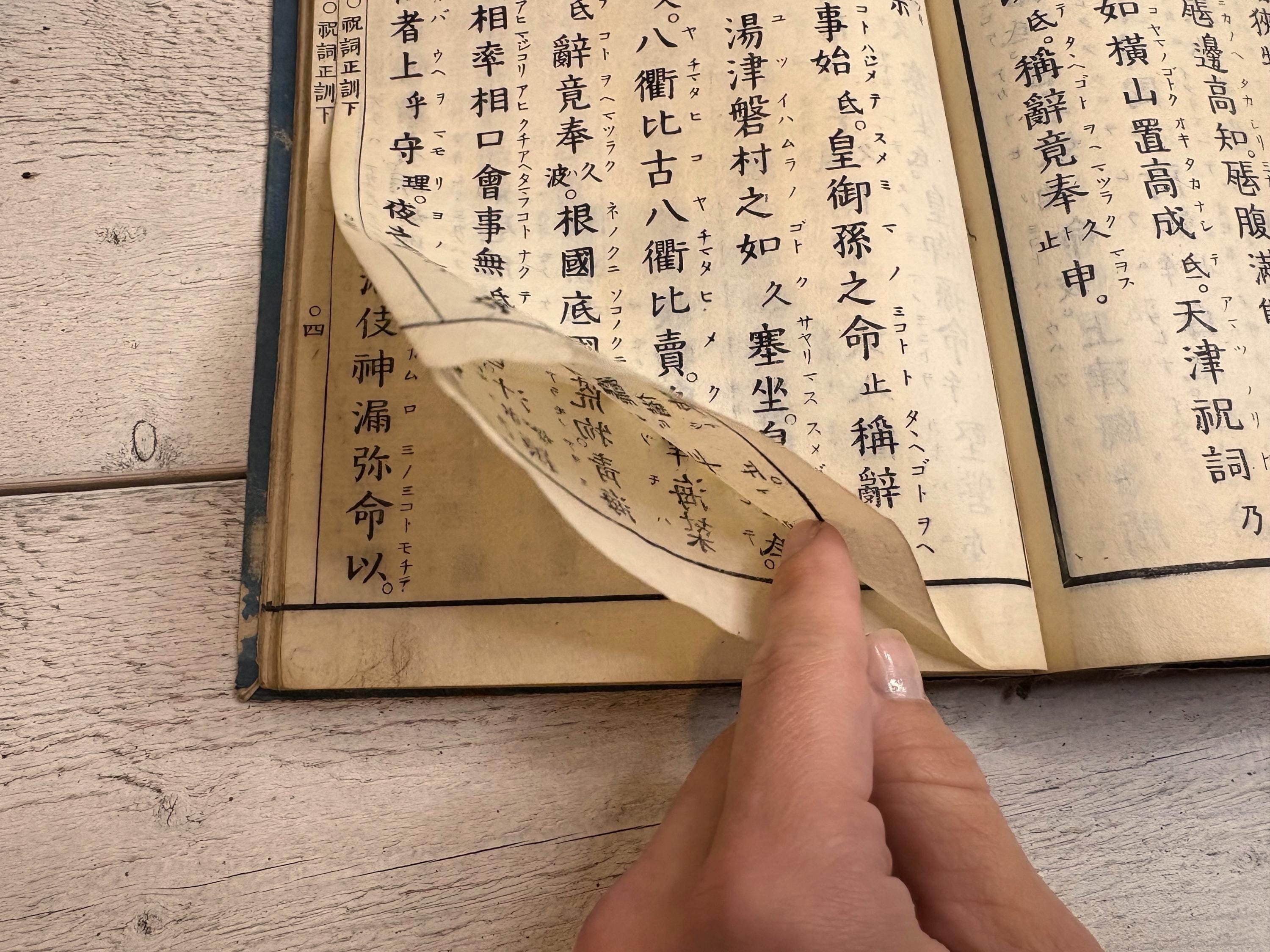 Antique 1899 Japanese Book, Complete Soft Cover Book, Asian