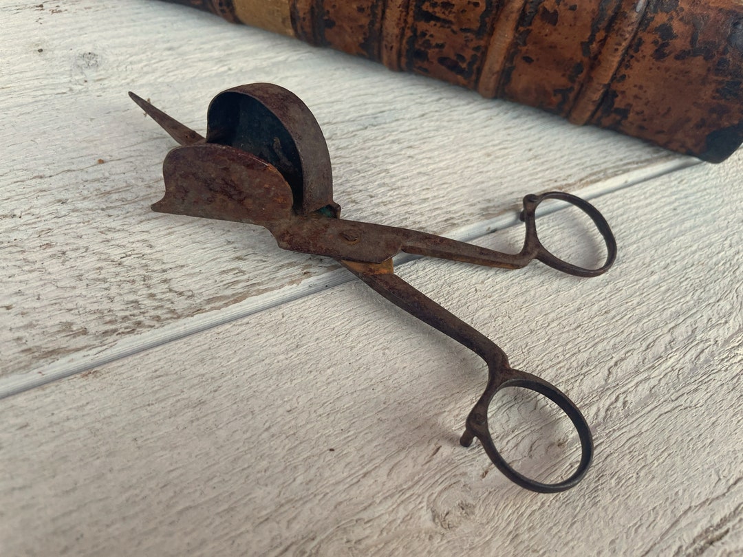 Antique Candle Snuffer Wick Trimmer Cutter Scissors Rusty Etsy