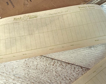 Vintage aged graph paper, Watch maker chart papers, Unique notepaper, Journaling ephemera, Junk journal pages, Small grid