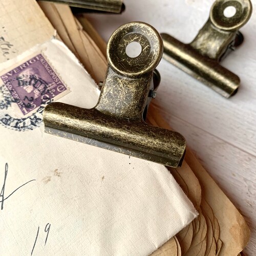 Antique Clipboard Clips Menu Board Clips Rustic Brass Etsy