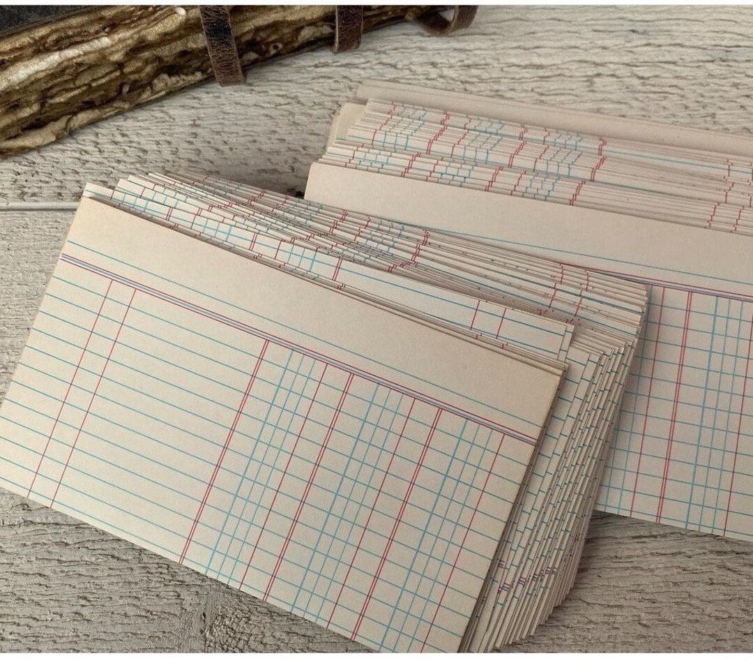 Vintage Index Cards Small Unused Ruled 4 X 6 Inch Cards 10 Pcs Etsy