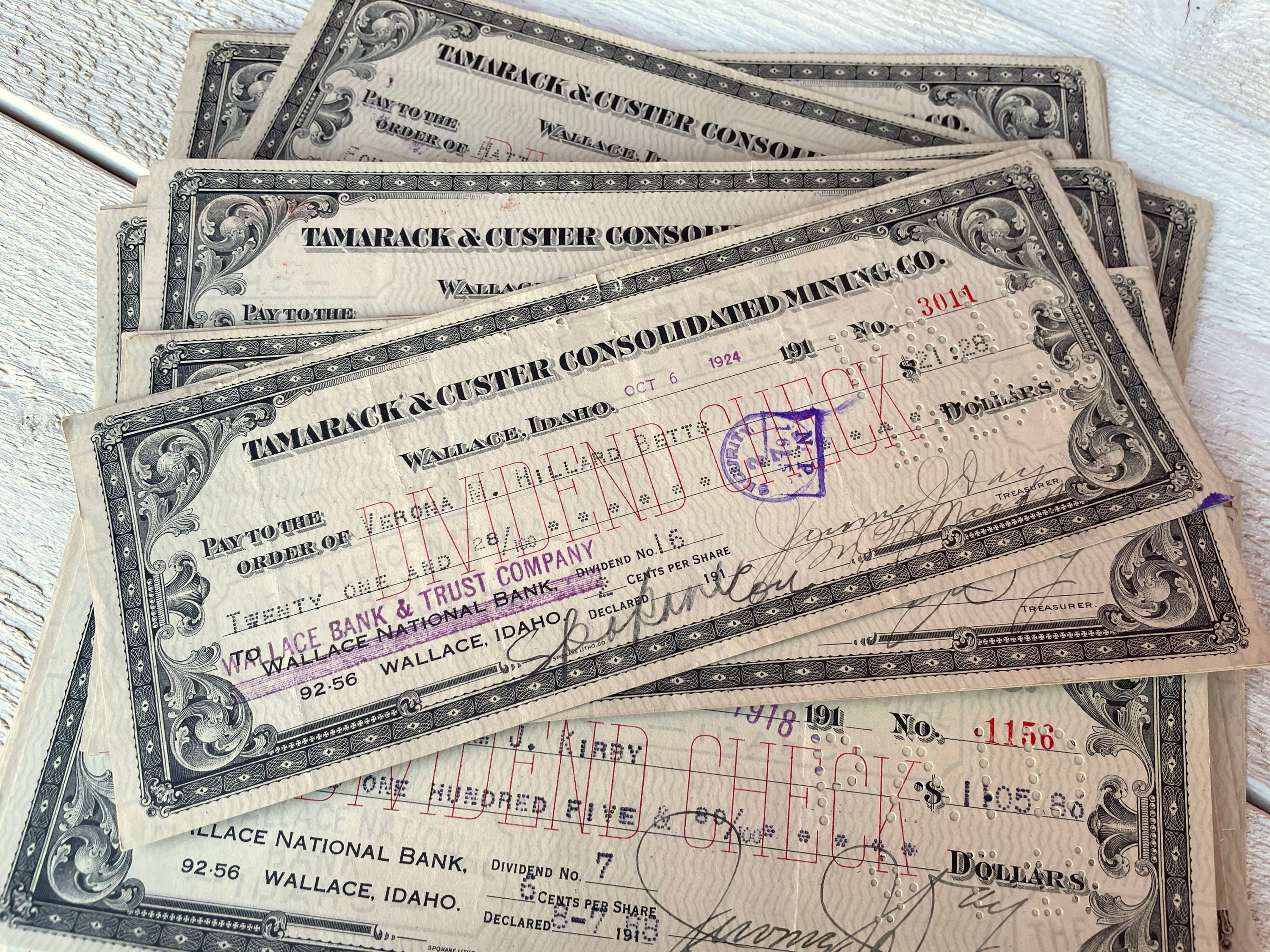 Antique bank checks Used payment check Vintage ephemera Etsy