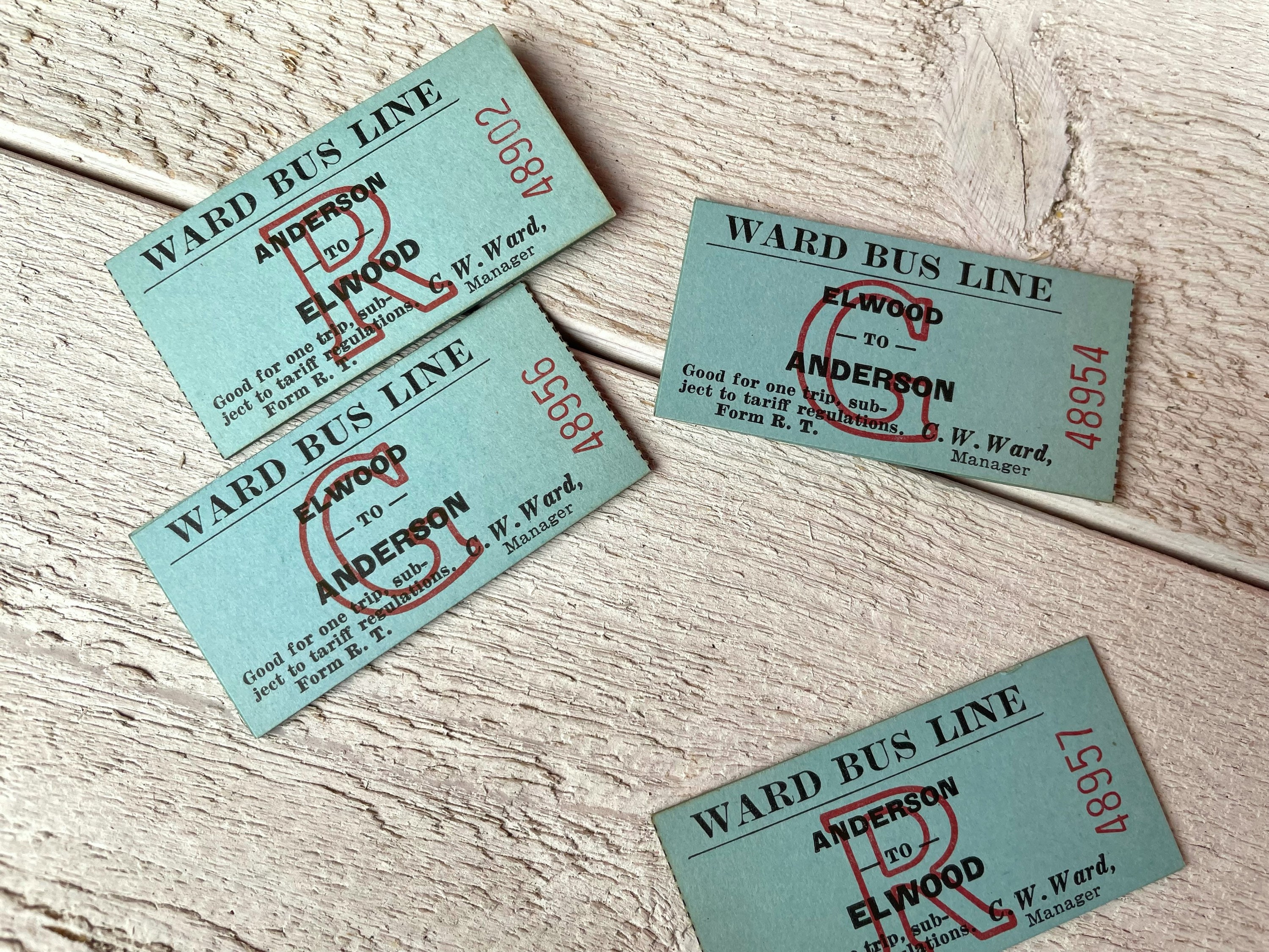 Vintage Bus Tickets - 10 Doubletickets - Transportation