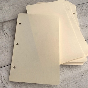 Hojas sueltas de relleno con textura vintage (10 hojas) - Textura de lino, tono crema blanquecino, efímera para diario basura