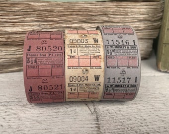 Vintage UK bus tickets - 15 tickets - Unique transport ephemera for Junk journaling