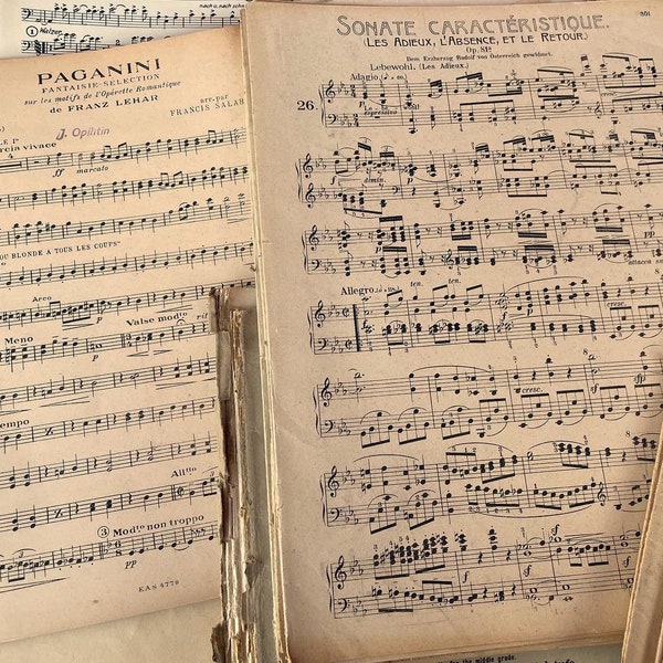 Antique Song Sheet Etsy
