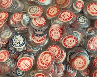 Vintage watch crystals - 10 or 20 pcs - Lenses with labels, Spare parts for junk journaling and mixed media