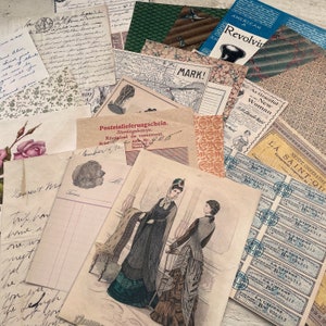 Papel para scrapbooking, estilo antiguo y vintage, fondos, efímeras de diario basura, 25 hojas/25 diseños, 6 x 8 pulgadas