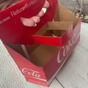 Vintage Coca Cola Bottle Rack, Unused Carton Basket, Office Decor