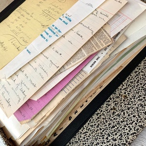 Mystery ephemera set, Assortment of RANDOM vintage papers, Receipts, Invoices,  Correspondence, Rare, 10 sheets/pieces