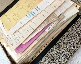 Mystery ephemera set, Assortment of RANDOM vintage papers, Receipts, Invoices,  Correspondence, Rare, 10 sheets/pieces