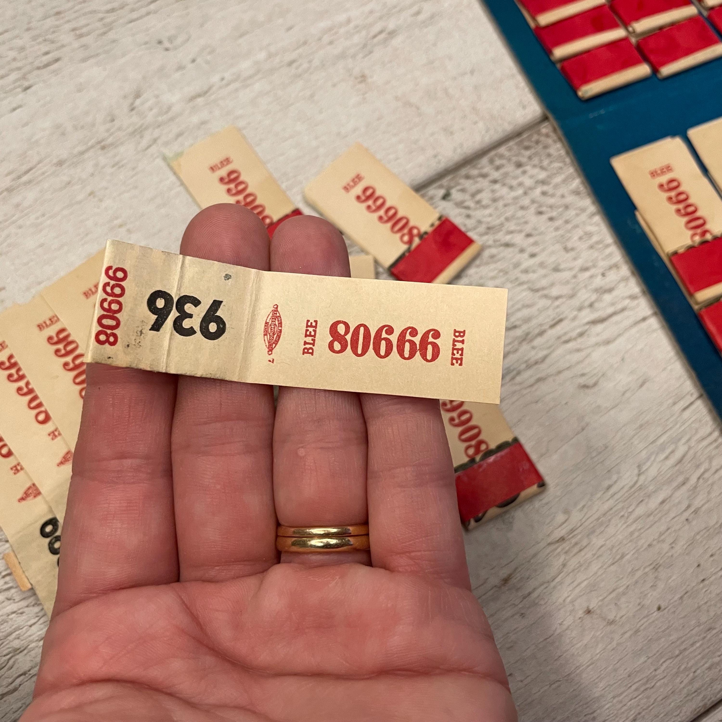 Vintage Game Coupons, Pull Tab Gambling Lotto Tickets, Ephemera