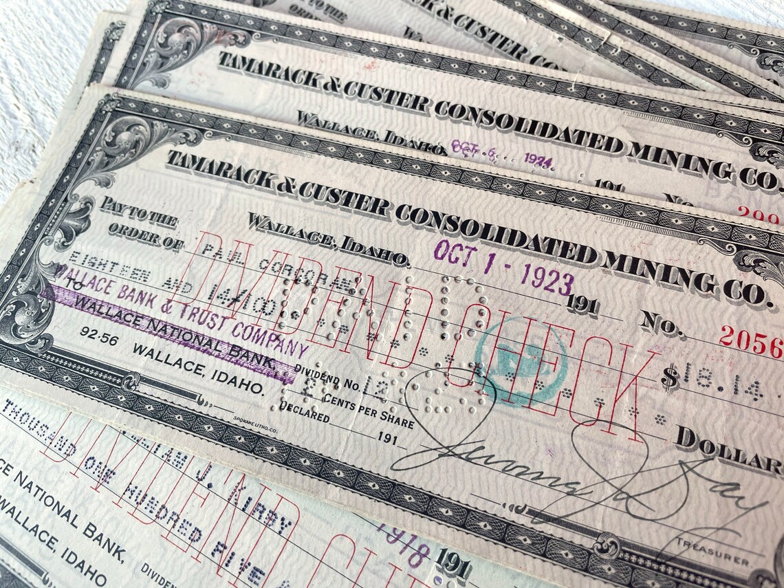 Antique bank checks Used payment check Vintage ephemera Etsy