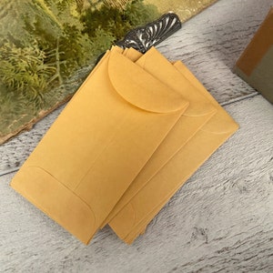 Piccole buste per monete, effimeri per scrapbooking, collezionisti di monete, carta kraft Manila, diario di spazzatura, 10 buste