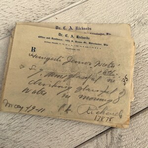 Vintage Handwritten Rx Prescriptions, Pharmacy, Old Apothecary ...