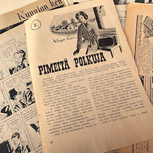 Sortiment med vintageblad för tidskrifter - 20 ark - Från olika tidskrifter, 1900- till 1990-tal, För skräpjournal, Ephemera för scrapbooking bild 8