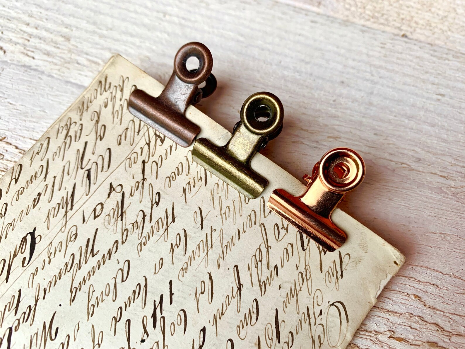 Mini paper clips Antique brass finish Planner clip Vintage Etsy