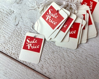 Etichetta vintage da appendere, etichette per la marcatura dei negozi, prezzo di vendita pubblicitario, per scrapbooking, materiale effimero per diario spazzatura, 10 o 20 fogli