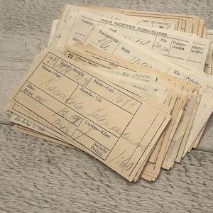 Ricevute telefoniche vintage, materiale effimero finlandese, per diario di viaggio e scrapbooking, 10 fogli piccoli