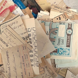 Papier Restepapier, Scraps für Tags und Karten, Junk-Journaling, Vintage und Modern, Zufallsauswahl