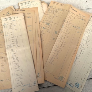 Vintage Finse wasbestellingen - 10 grote vellen - Verouderd papier voor junkjournal en scrapbooking