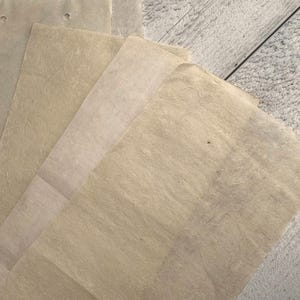Carta washi antica sottile e inutilizzata - 10 fogli assortiti - Fogli bianchi, materiale effimero vintage per diario di scarto