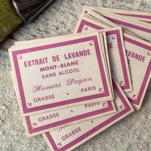Vintage French parfume labels for crafts, Small advertisement, Neutral color theme, Scrapbooking ephemera, 10 sheets