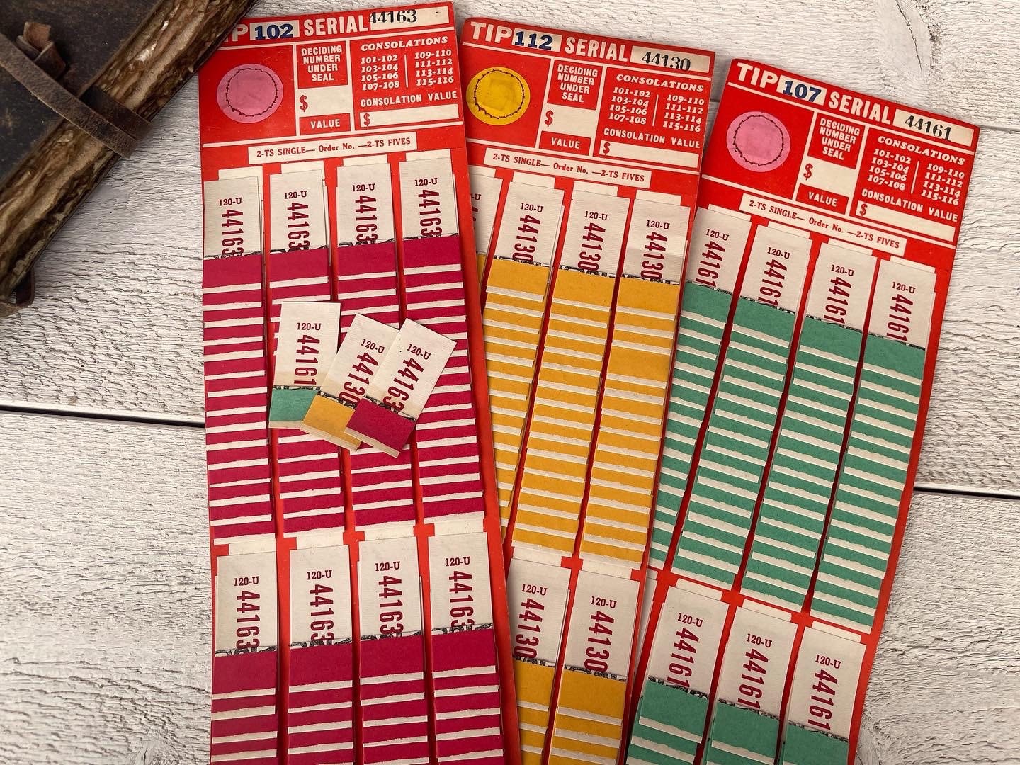 Pull tab raffle sales tickets