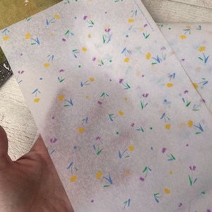 Carta velina vintage, Carta da regalo molto sottile, Carta da regalo, Materiale effimero traslucido per diario spazzatura e scrapbooking, 5 o 10 fogli