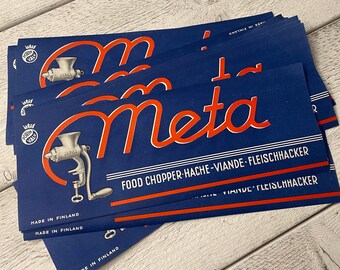 Vintage advertisement labels - 5 sheets - Finnish 1930s kitchen appliance, For junk journal, scrapbooking,