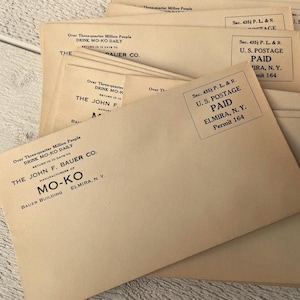 Sobres Mo-Ko antiguos sin usar, efímeras antiguas, correo postal, sobre NOS, para diario basura, 5 sobres
