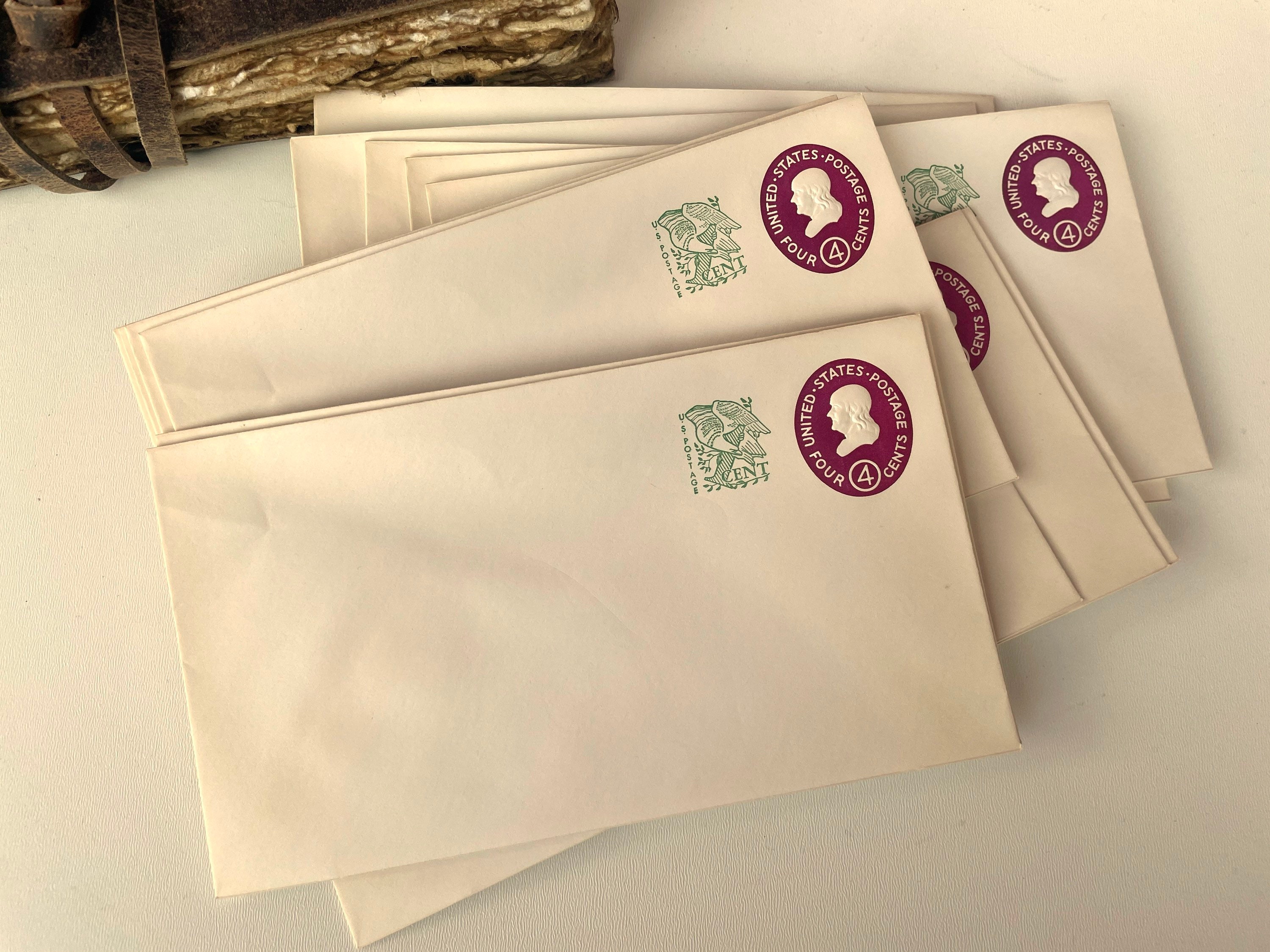 12 PCS Mini Vintage Print Envelopes