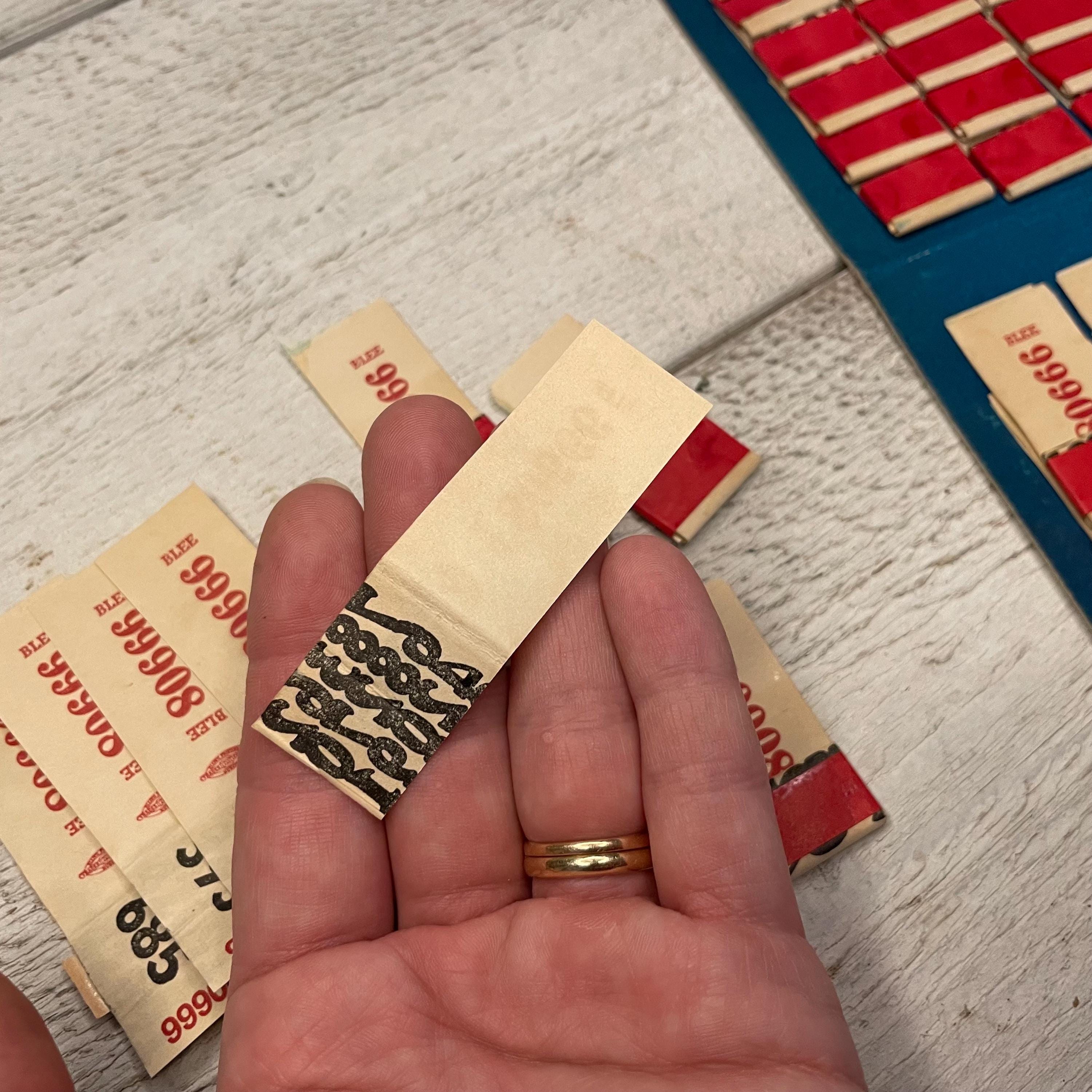 Vintage Game Coupons, Pull Tab Gambling Lotto Tickets, Ephemera