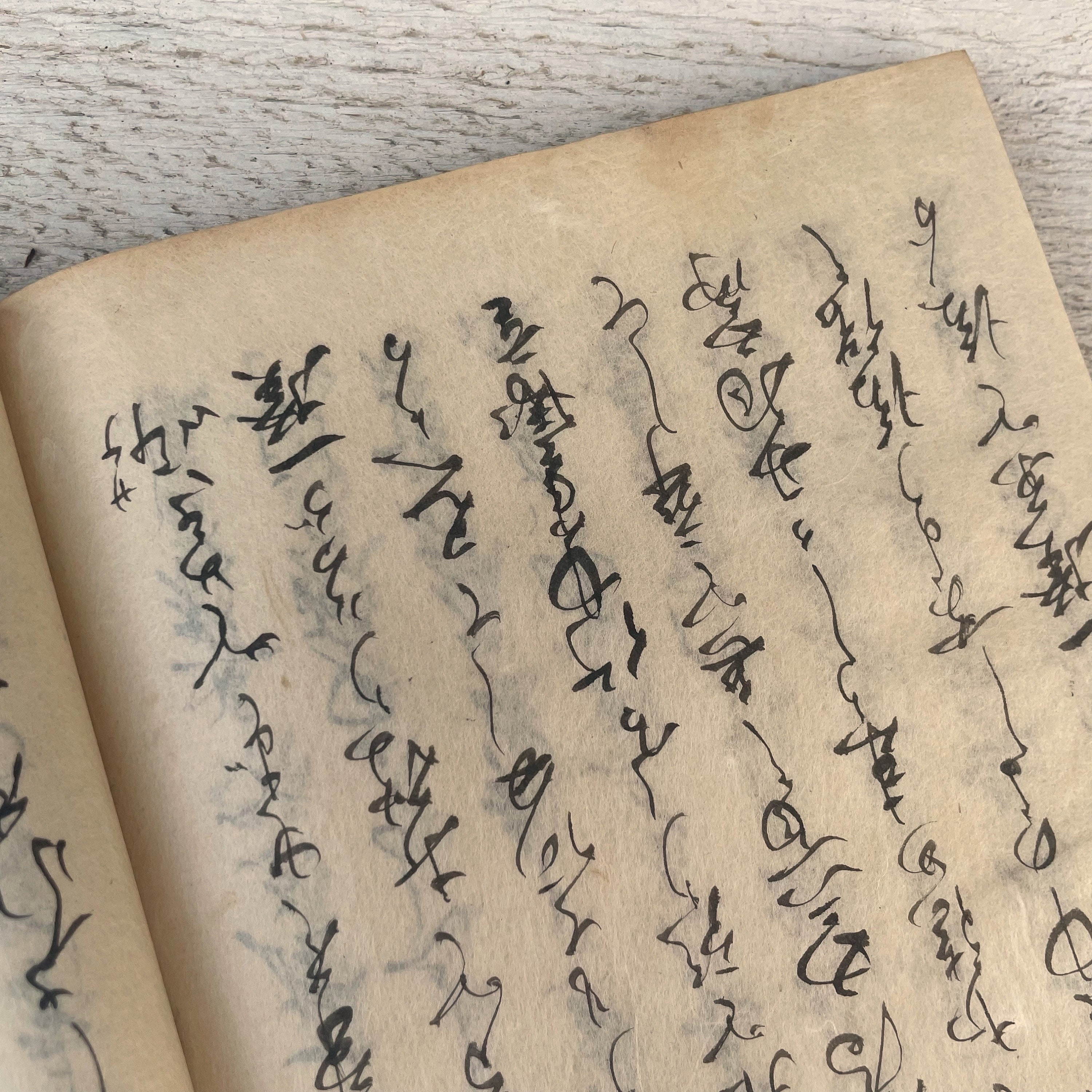 Antique Japanese Handwritten Book, Complete Soft Cover Book