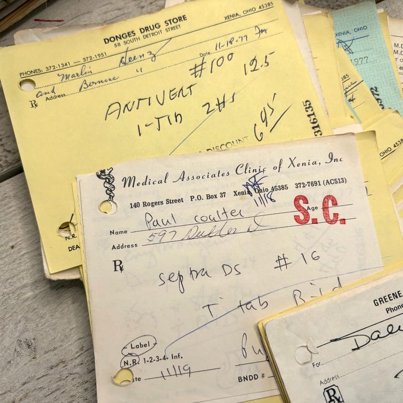 Vintage Rx Prescriptions Wholesale - 100+ Sheets - Pharmacy, Apothecary ...