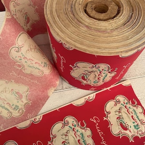 Carta da regalo vintage di Natale - tagliata su misura - Carta da imballaggio per le feste, Natale antico, Effimere di diario spazzatura