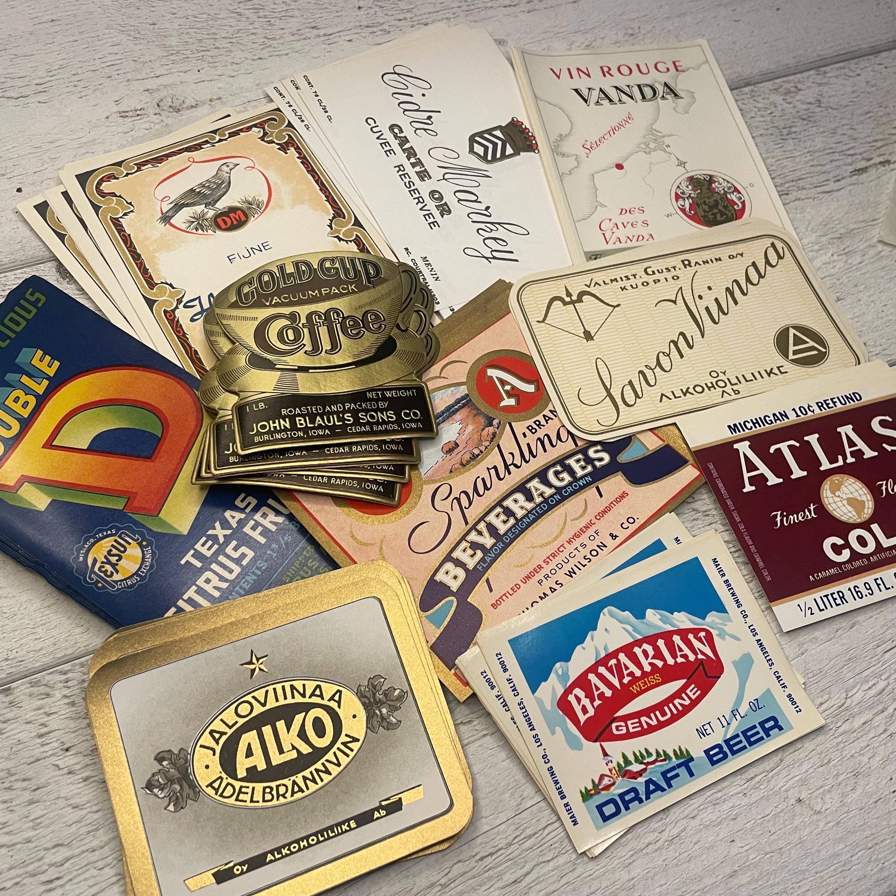 海外 ビンテージラベル ビール ワイン ウィスキー アンティーク Vintage liquor label - Etsy 日本