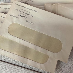 Antiche buste Mo-Ko inutilizzate, con finestra, posta ordinaria, busta NOS, per diario spazzatura, effimeri scrapbooking, 5 pezzi