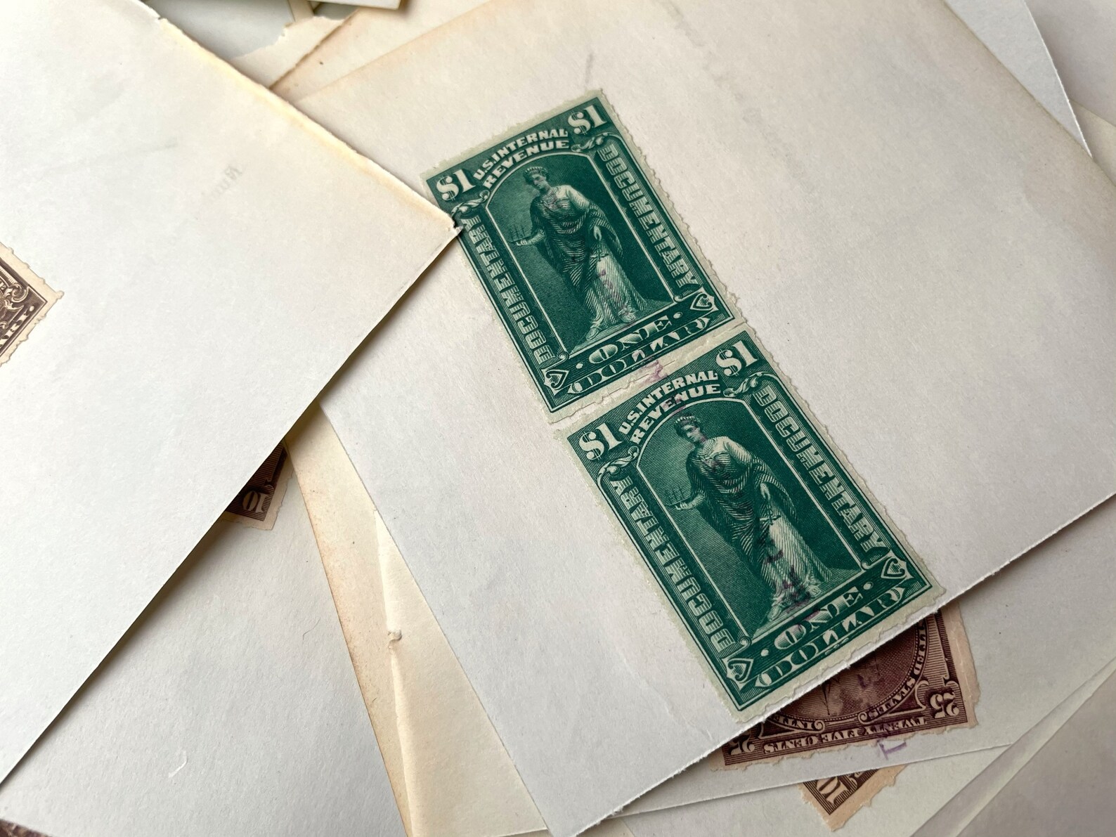 Antique Documentary Stamps Revenue Stamp on Certificate Etsy