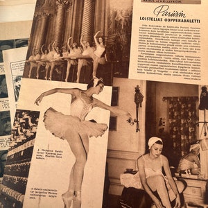 Sortiment med vintageblad för tidskrifter - 20 ark - Från olika tidskrifter, 1900- till 1990-tal, För skräpjournal, Ephemera för scrapbooking bild 5