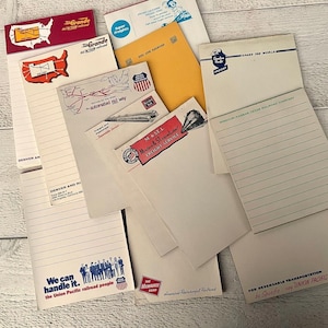 Papel de memorando ferroviário vintage para diário de lixo, papel de carta colecionável, itens de trem, 5 folhas aleatórias