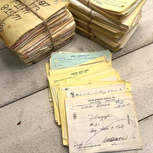 Ricette Rx vintage all'ingrosso - oltre 100 fogli - Farmacia, Speziale, Materiale effimero per diario spazzatura, anni '70