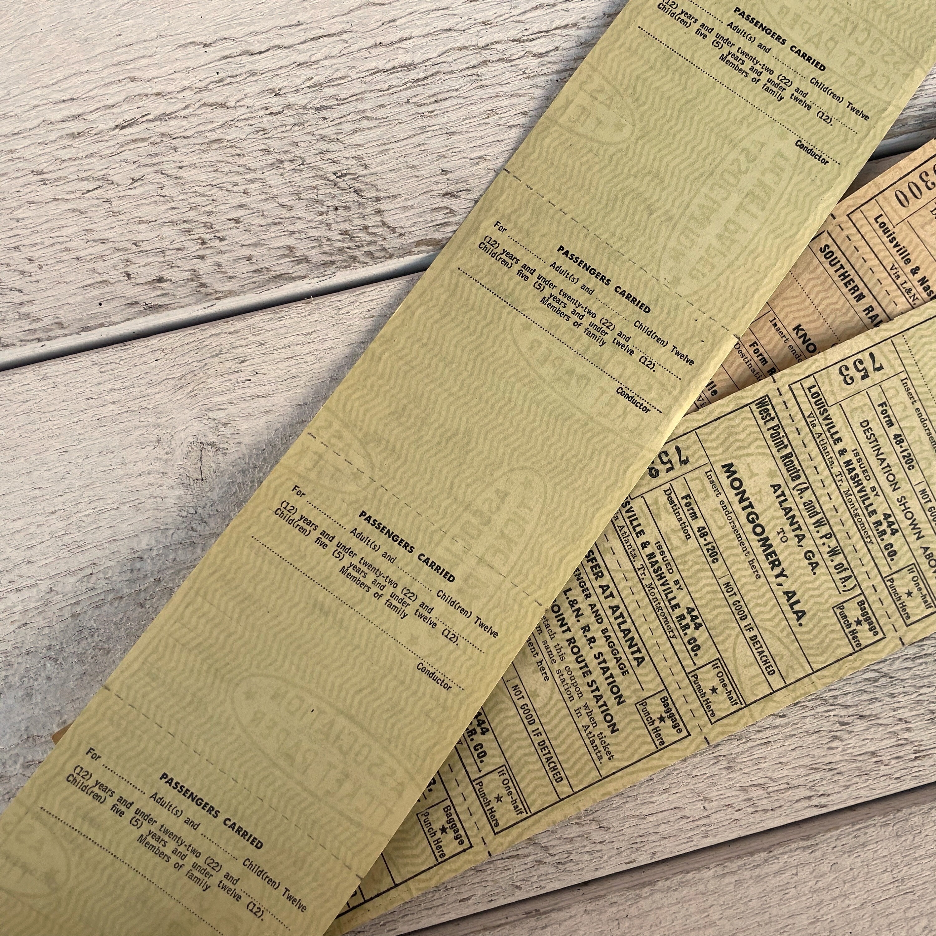 Vintage Train Tickets, Large Paper Ticket, Antique Railroads Ephemera ...