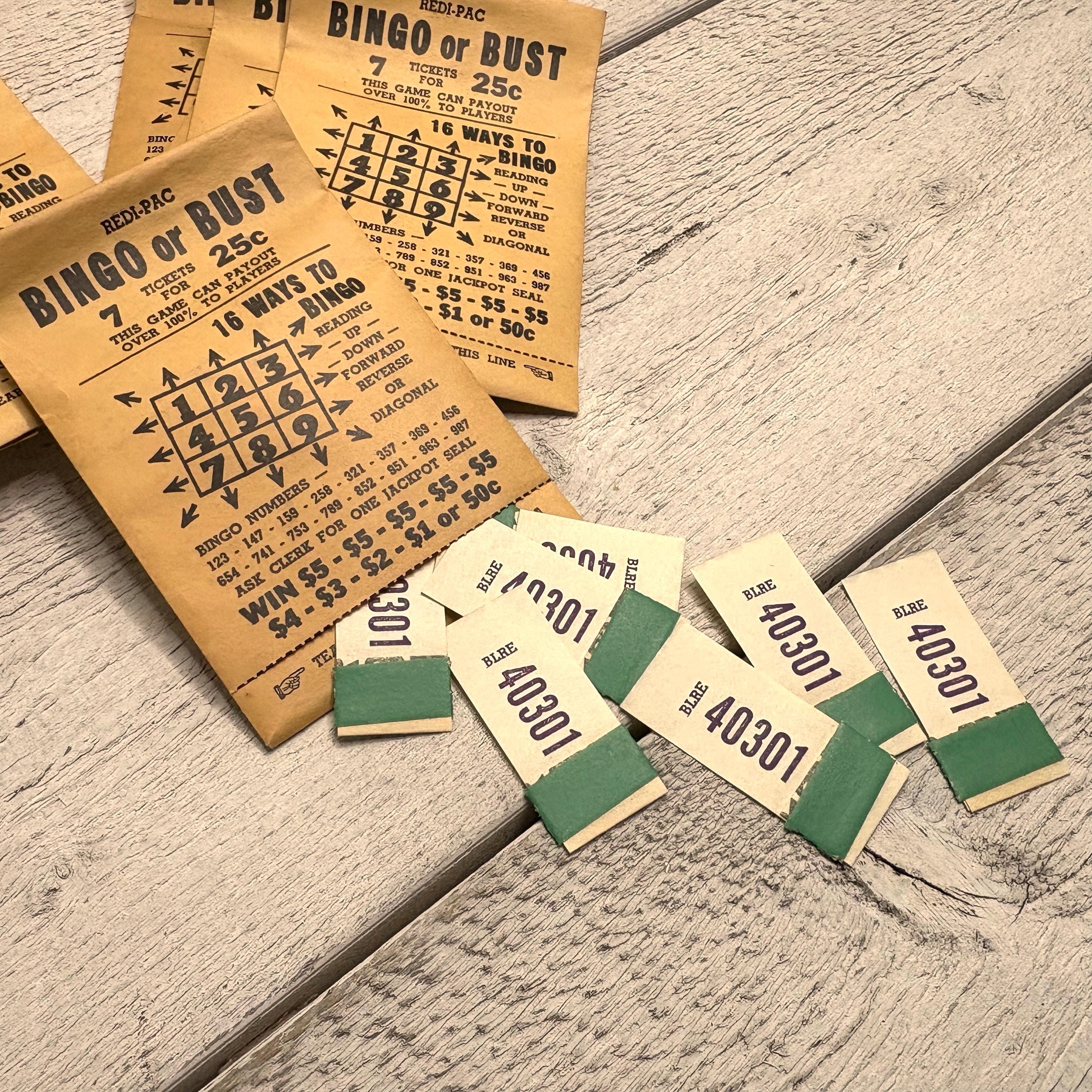 Pull Tab Tickets for Gambling - Etsy