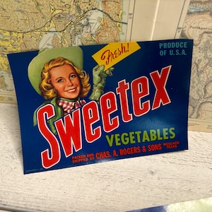 Vintage Vegetable Labels - 10 sheets - Cowgirl Texas theme, Scrapbooking ephemera, for Junk journal